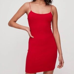 Aritzia Contour Mini Dress in Red